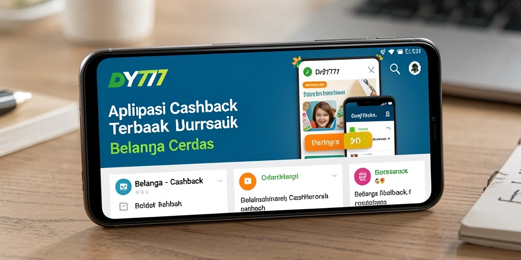 Tampilan antarmuka aplikasi DY777 untuk fungsi Cashback yang menarik.