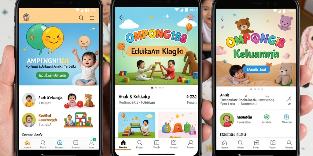 Antarmuka OMPONG188 yang ramah anak dan menarik.