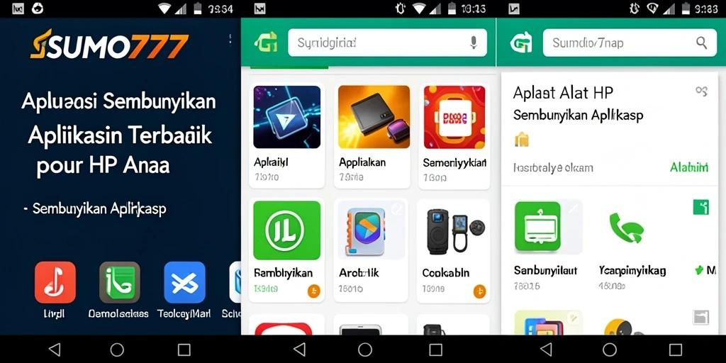 Tampilan antarmuka SUMO777 yang sederhana untuk menyembunyikan aplikasi.