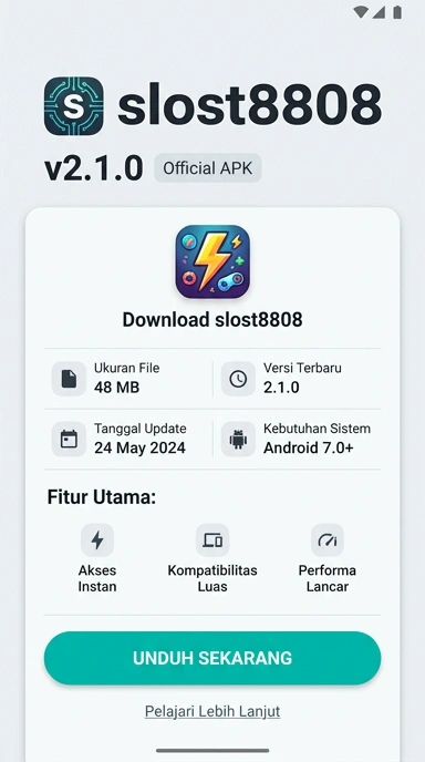 Tampilan halaman APK slost8808