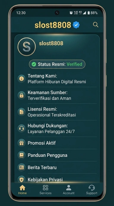 Tampilan kanal resmi slost8808